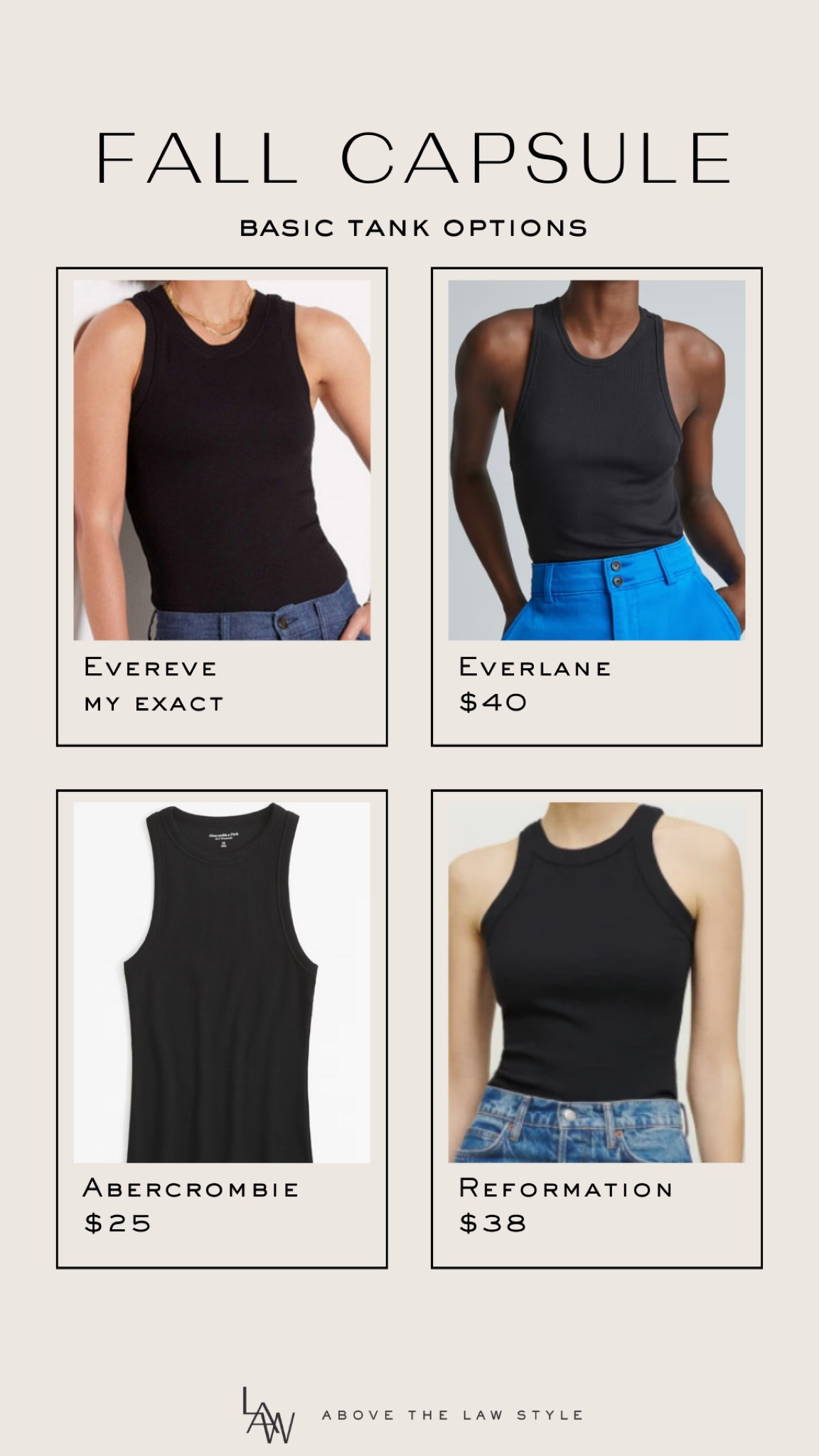 Fall Capsule: Basic Tank

#LTKFindsUnder50 #LTKStyleTip #LTKFindsUnder100