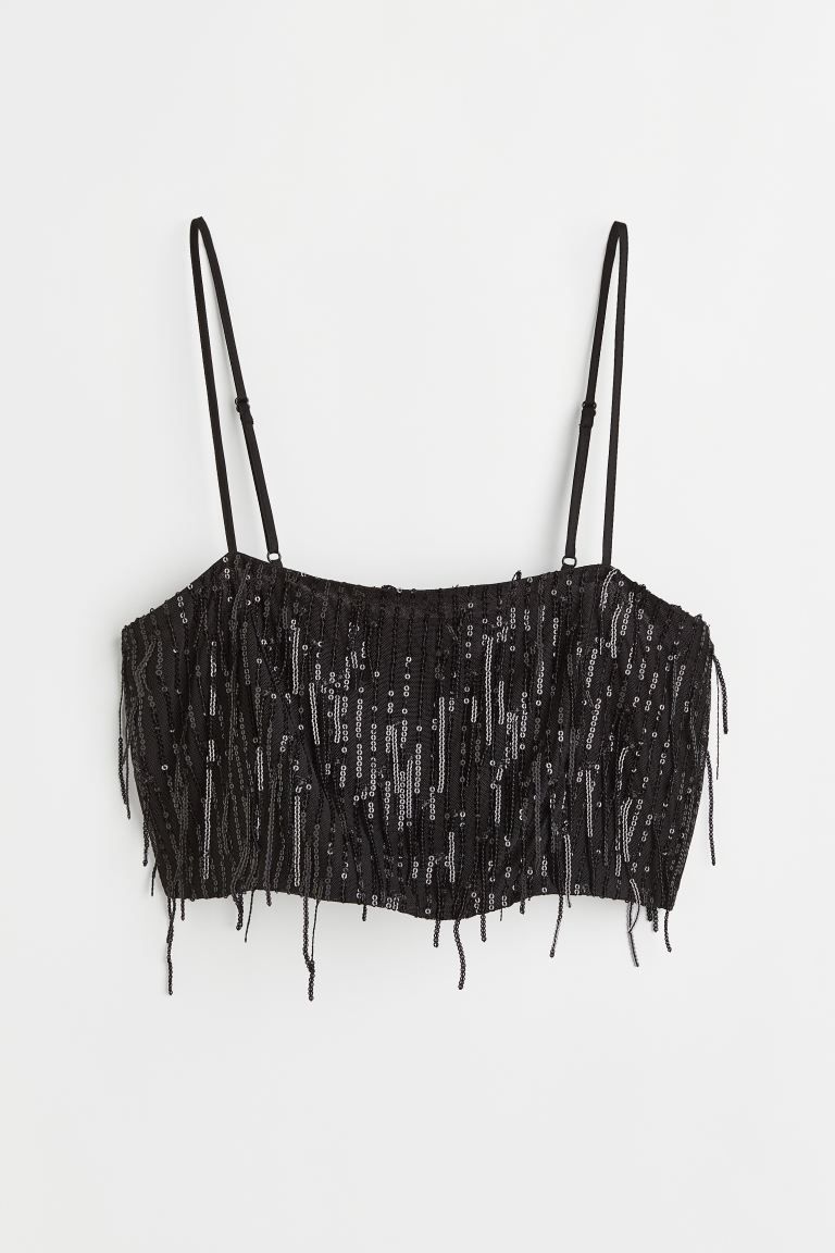 Sequined crop top | H&M (US + CA)