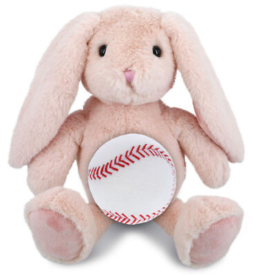 PLUSH BASEBALL - SUPER-SOFT PLUSH - BABY PINK RABBIT 8" | eBay US