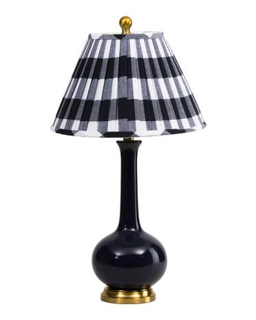 25in paityn ceramic gingham shade table lamp | TJ Maxx