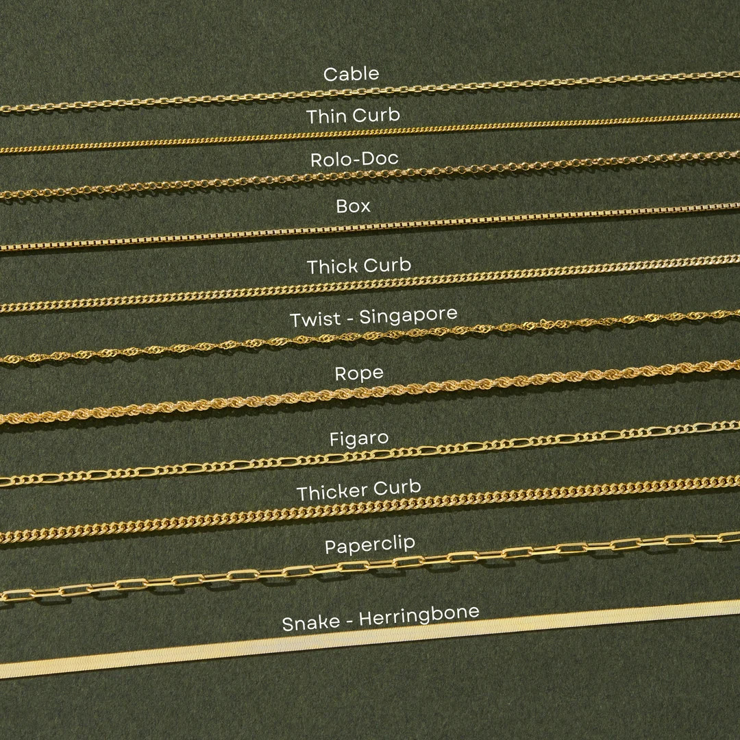 14k Gold Chain Necklace, Twist Chain, Box Chain, Thin Chain Necklace, Thick Chain Necklace, Paper... | Etsy (US)