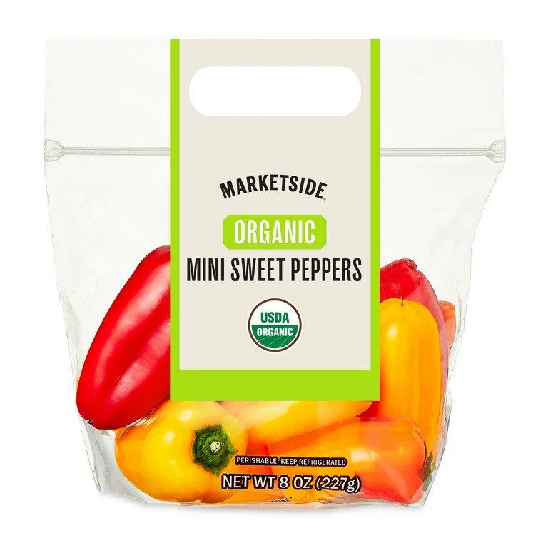 Marketside Fresh Organic Mini Sweet Peppers, 8 oz Bag | Walmart (US)