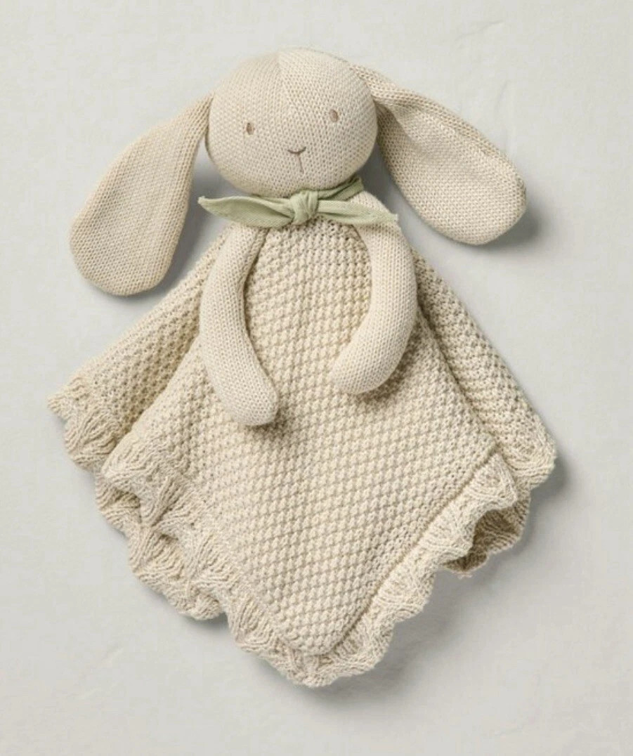 Hearth & Hand BEIGE KNIT BUNNY BABY SECURITY BLANKET Magnolia TARGET Shower Gift | eBay US