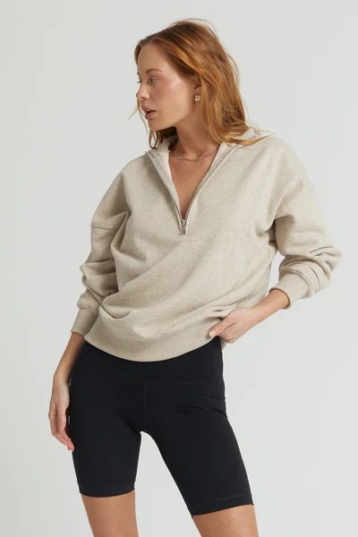 The 1/2 Zip Sweatshirt | Almina Concept