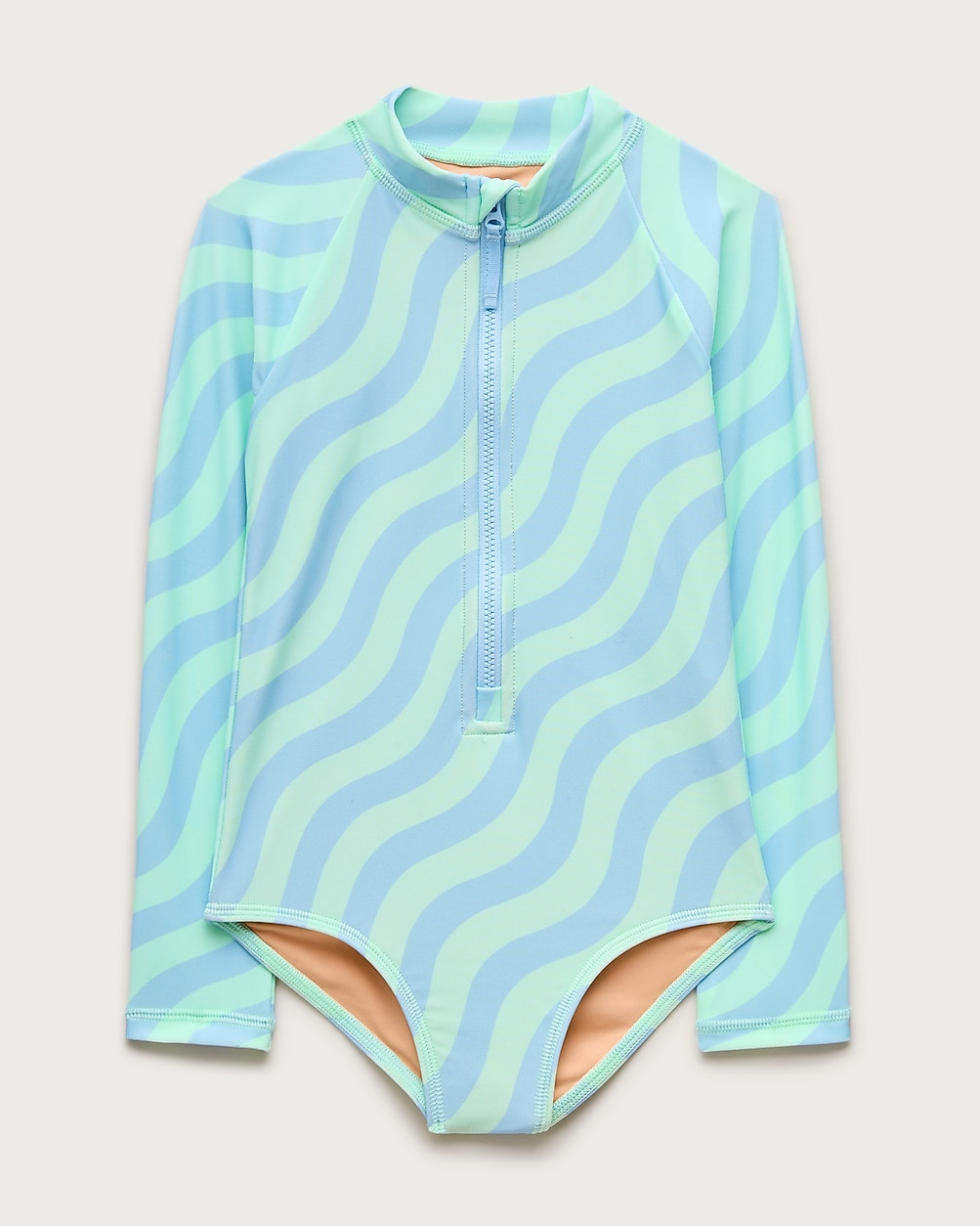 Girls' zip-up rash guard one-piece | J. Crew US
