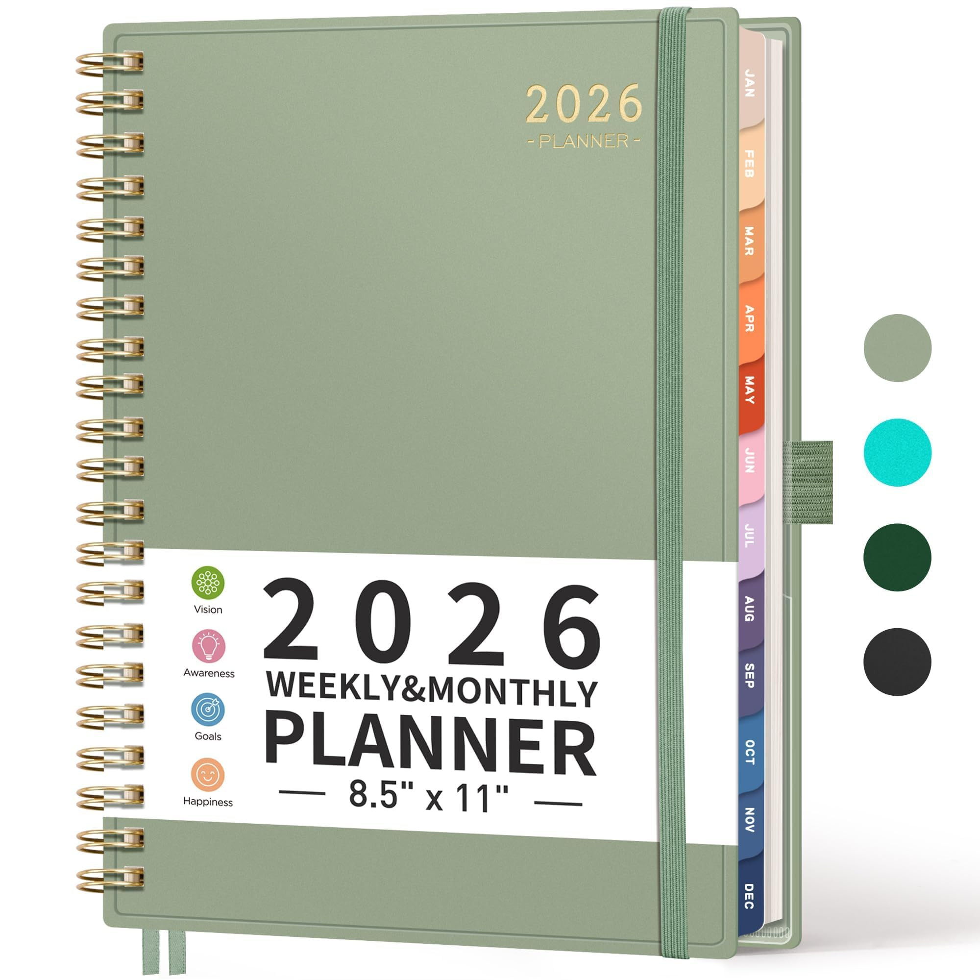 RETTACY 2026 Planner, Weekly and Monthly, Large Size (8.5" x 11"), Jan - Dec 2026, Agenda, Calend... | Amazon (US)
