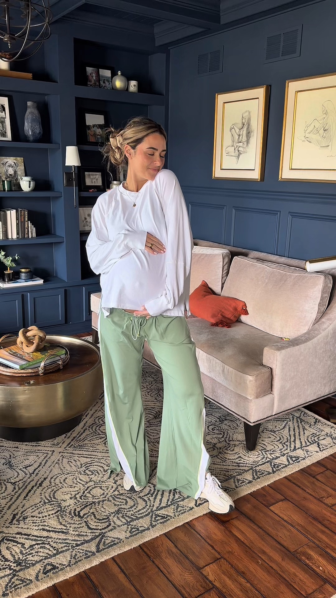 The perfect pants for pregnancy and postpartum! 

Wearing a medium long in pants
Medium in top

Pregnant, bump style, baby bump, dress the bump, third trimester, aerie 

#LTKBaby #LTKBump #LTKootd