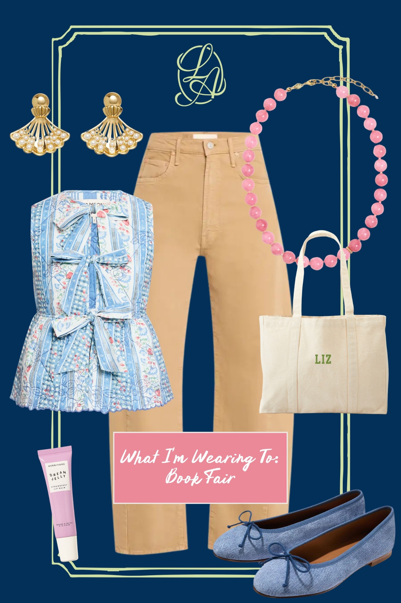 Book Fair outfit 📚 this Mark and Graham tote is a great price point and you can monogram it!