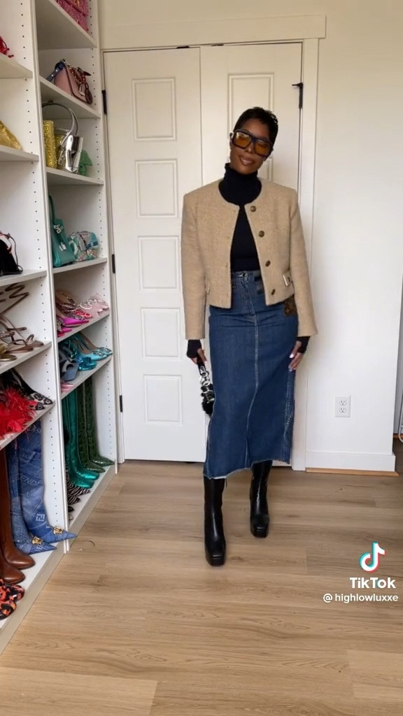 #OOTD 
Skirt: Louis Vuitton Monogram Patch Long Denim Skirt 
Bag: Dior Saddle 

#LTKstyletip #LTKSeasonal #LTKfit