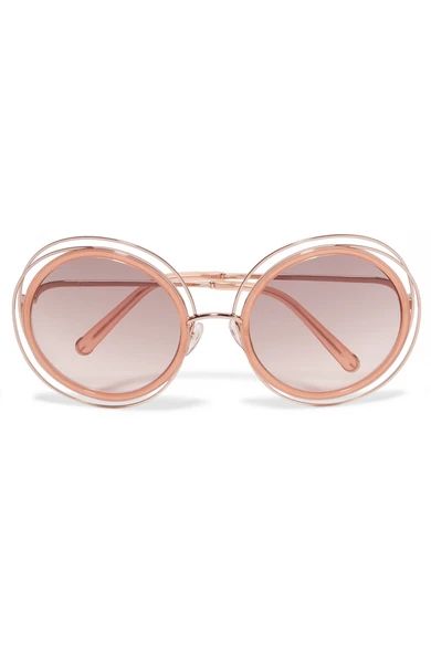 Carlina round-frame gold-tone sunglasses | NET-A-PORTER (UK & EU)
