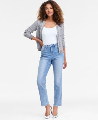I.N.C. International Concepts Women's Embellished Straight-Leg Jeans, Macy's Exclusive - Macy's | Macy's