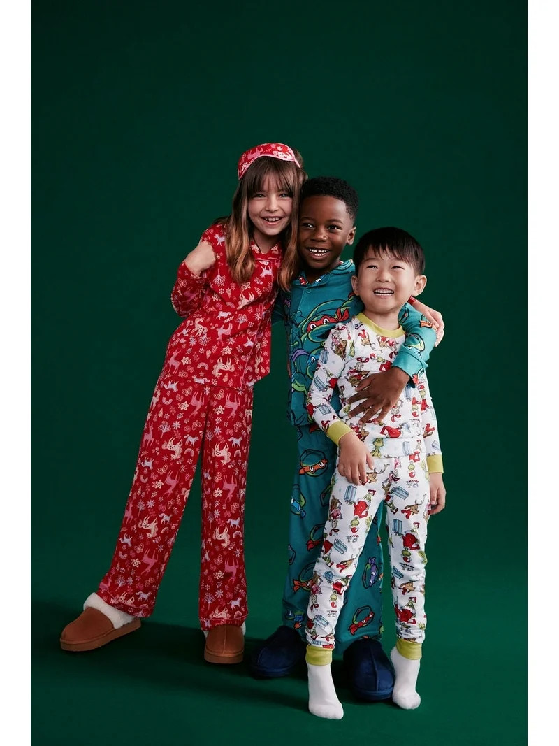 Character Toddler Christmas Snug Fit Top and Pants, 2-Piece Pajama Set, Sizes 12M-5T | Walmart (US)