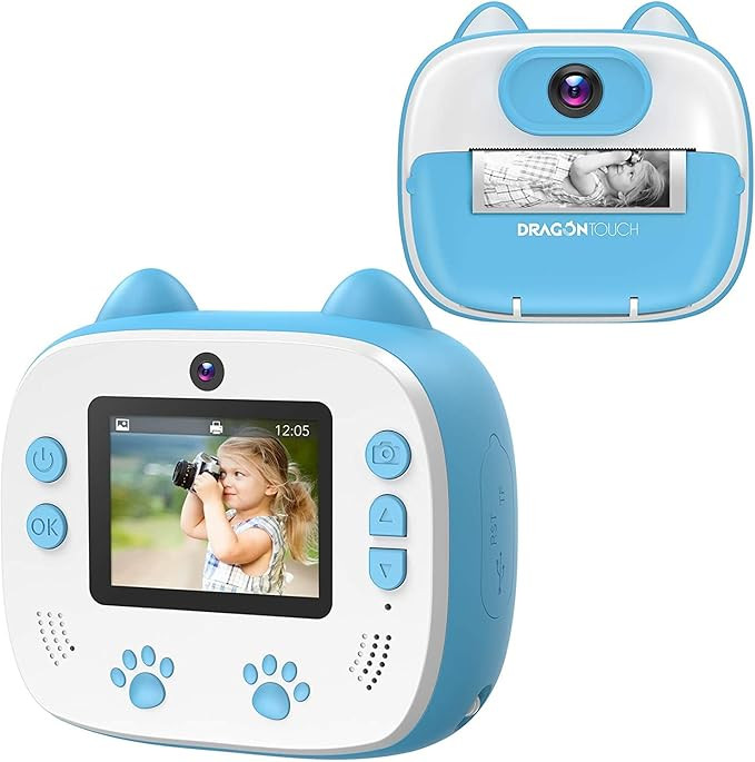 Dragon Touch Instant Camera For Kids, 2 inch 1080P Digital Print Camera with 5 Rolls Print Paper,... | Amazon (UK)