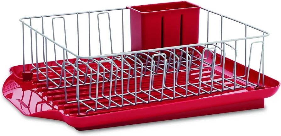 Farberware Classic Large Rust Resistant Full Dishrack with Removable 3 Compartment Flatware Caddy... | Amazon (US)