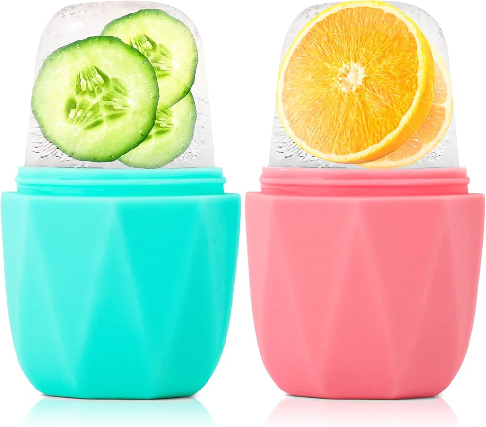 2Pack Ice Roller for Face, Qewro Silicone for Tone skin, Reusable Eye Puffiness Relief, Ice Rolle... | Amazon (US)