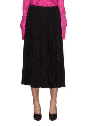 BALENCIAGA | Minimal Pleated Midi Skirt | Women | Lane Crawford - Shop Designer Brands Online | Lane Crawford (Global)