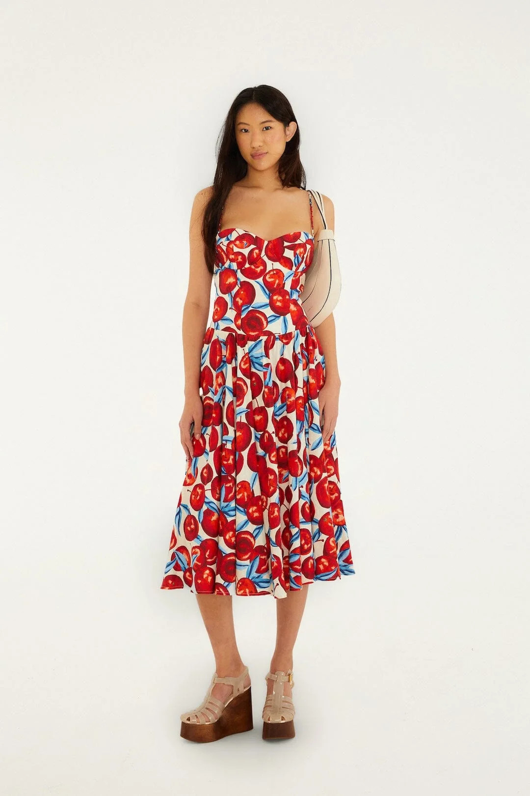 Cherry Blossom Sleeveless Midi Dress, CHERRY BLOSSOM / XL | FarmRio (US)