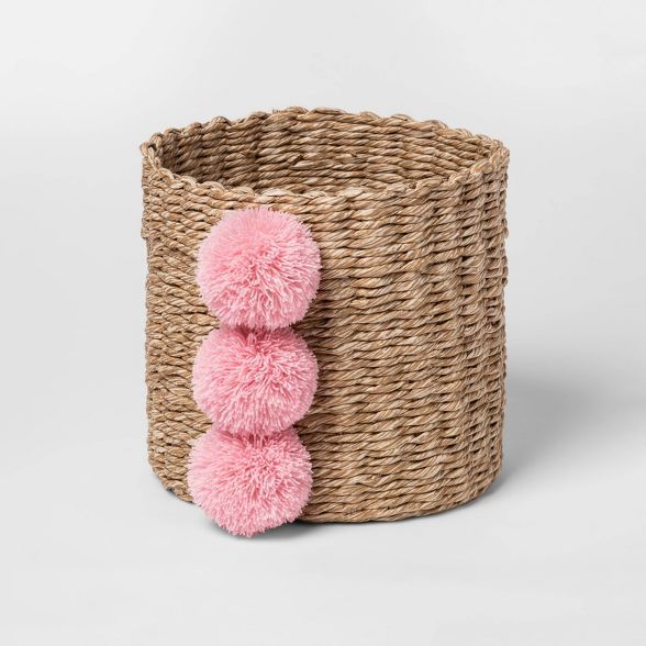 Small Paper Rope Decorative Basket Pink - Cloud Island™ | Target