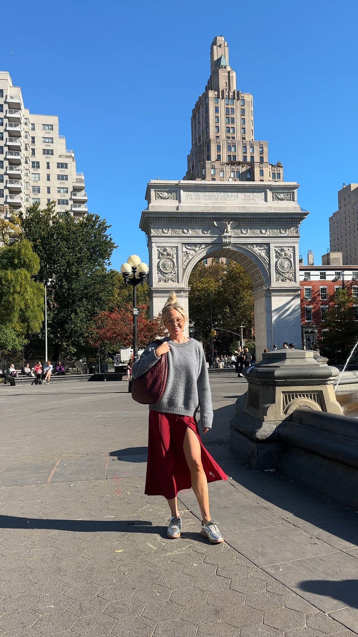 Cute outfit idea for fall- wear a satin dress or skirt with an oversized sweater and sneakers! 

#LTKSeasonal #LTKFindsUnder50 #LTKFindsUnder100