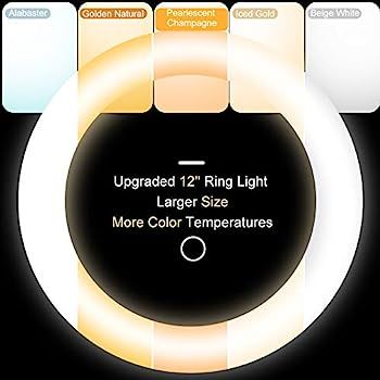 UBeesize 12’’ Ring Light with Tripod, Selfie Ring Light with 62’’ Tripod Stand, Light Rin... | Amazon (US)
