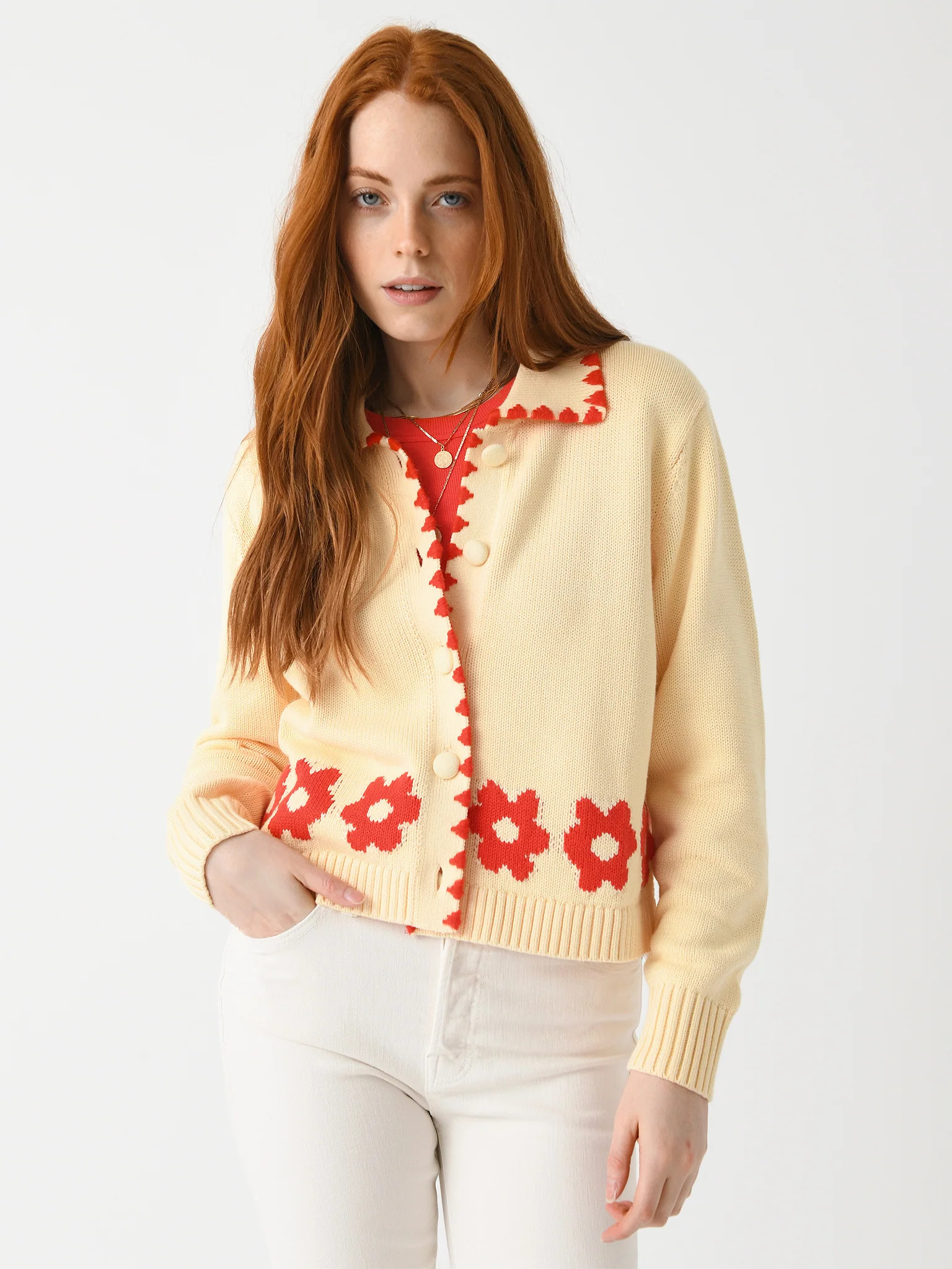 KITRI
                      
                     Women's Polly Jacquard Cardigan | Saint Bernard