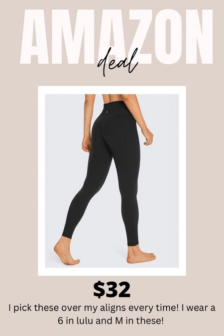 Amazon fashion
Amazon deal
Lulu dupe leggings
Align dupes 
CRZ yoga butterluxe leggings 
Lululemon dupes
Athleisure 
Look for less 

#LTKunder50 #LTKfit #LTKstyletip
