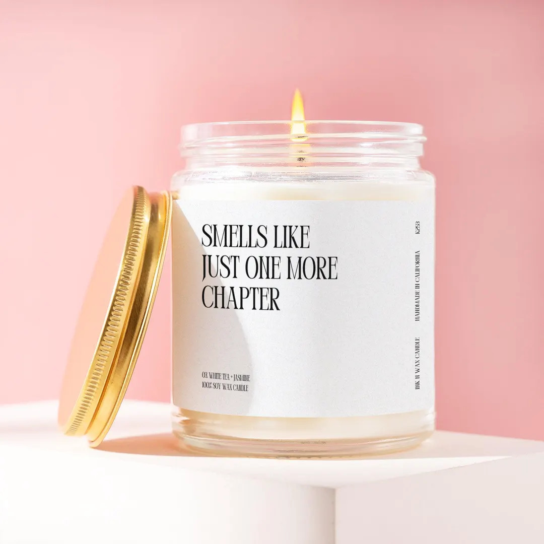 One More Chapter Candle Gift for Avid Reader Funny Gift for Book Lover Author Gift Reading Candle... | Etsy (US)