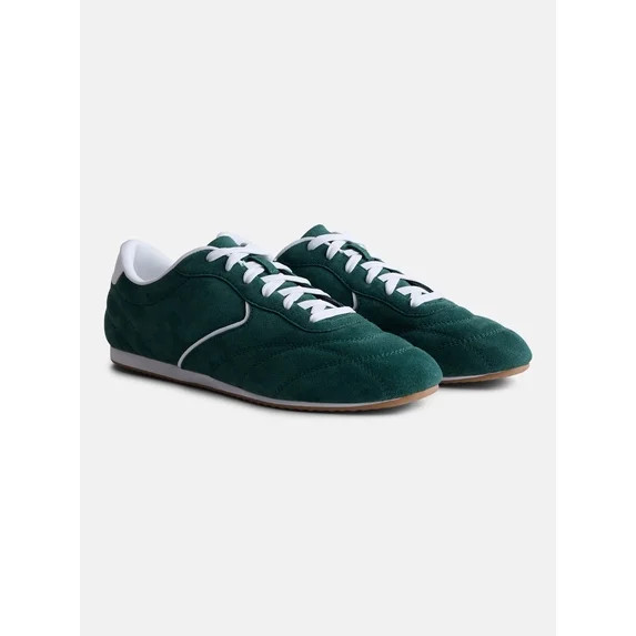 No Boundaries Women's Quilted Lace Up Sneakers | Walmart (US)