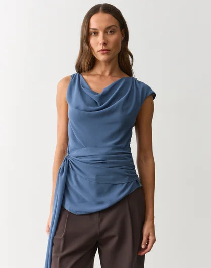 Draped Chiffon Blouse | Glassons (Australia)