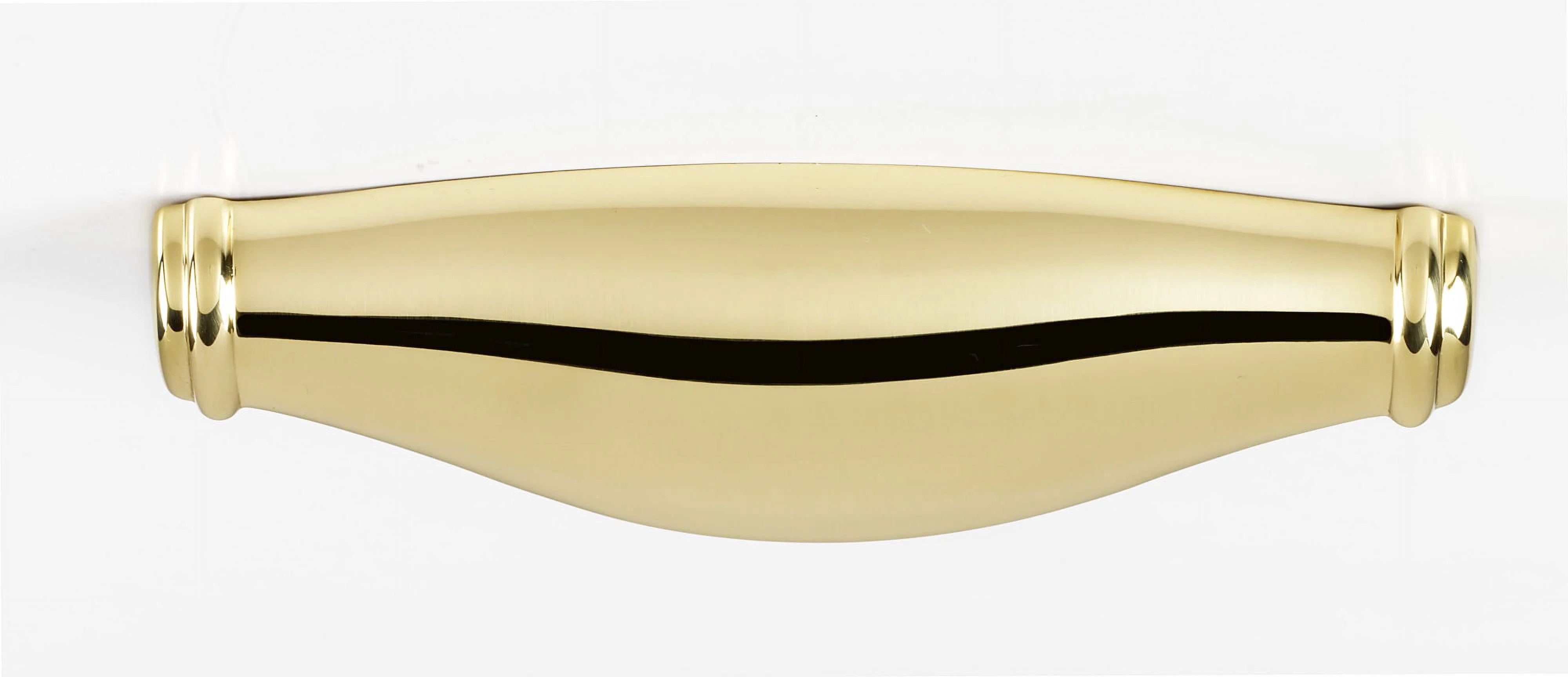 Alno A626-4-PB Charlie's 4" Center To Center Contemporary Solid Brass Cabinet Cup Pull / | Walmart (US)