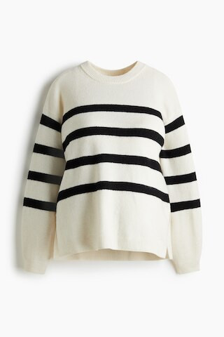 H & M - MAMA Slit-Hem Sweater - Beige | H&M (US + CA)
