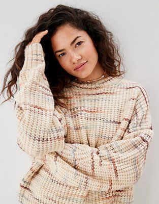 AE Oversized Crew Neck Sweater | American Eagle Outfitters (US & CA)