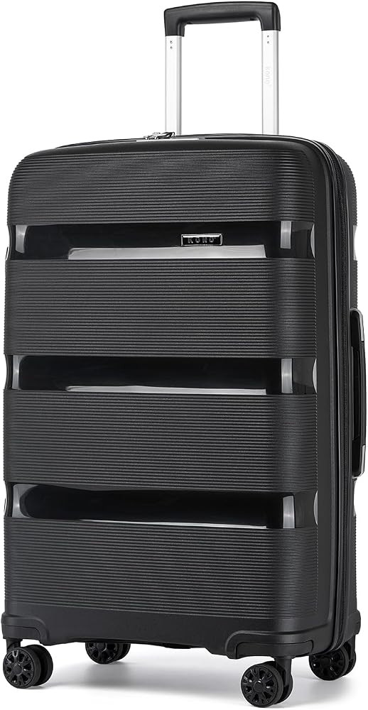 Amazon.com | Kono Carry On Luggage Hard Shell Travel Trolley 4 Spinner Wheels Lightweight Polypro... | Amazon (US)