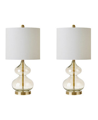 Ellipse Curved Gourd Glass Table Lamp, Set of 2 | Macy's
