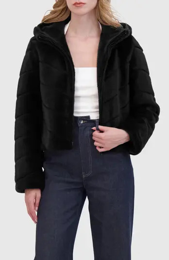 Fur-Free Mink (Faux Fur) Hooded Jacket | Nordstrom