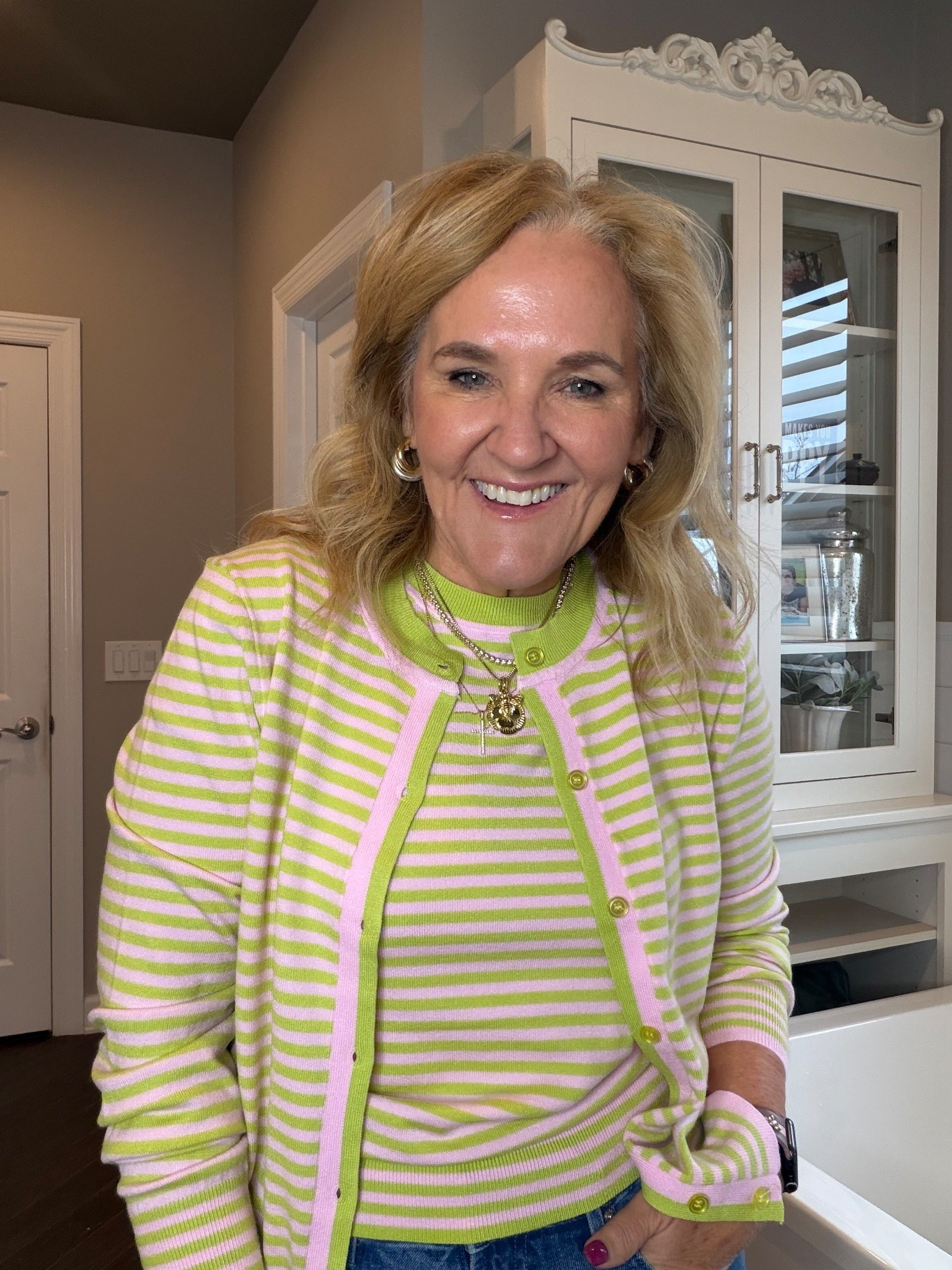 Walmart sweater set! Size medium. Super soft! 
Necklaces 20% off with code NANETTE20

#LTKSeasonal #LTKWorkwear #LTKOver40