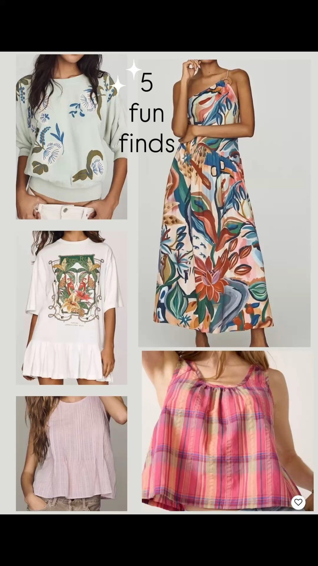 5 fun finds! 
Love the patterns, color and fits. 
Summer styles.

#LTKmomlife #LTKSeasonal #LTKOver40
