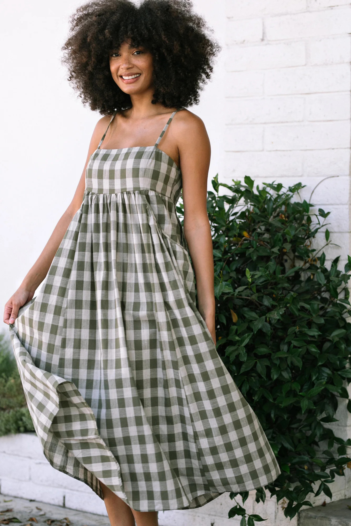 Susie Gingham Maxi Dress | Morning Lavender