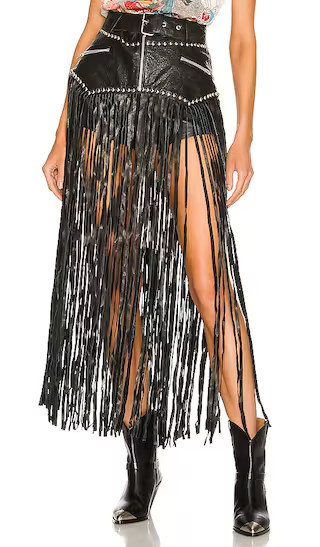 Texas Motto Belt in Black Fringe Belt | Black Fringe Skirt Black Leather Skirt Outfit Festival Skirt | Revolve Clothing (Global)
