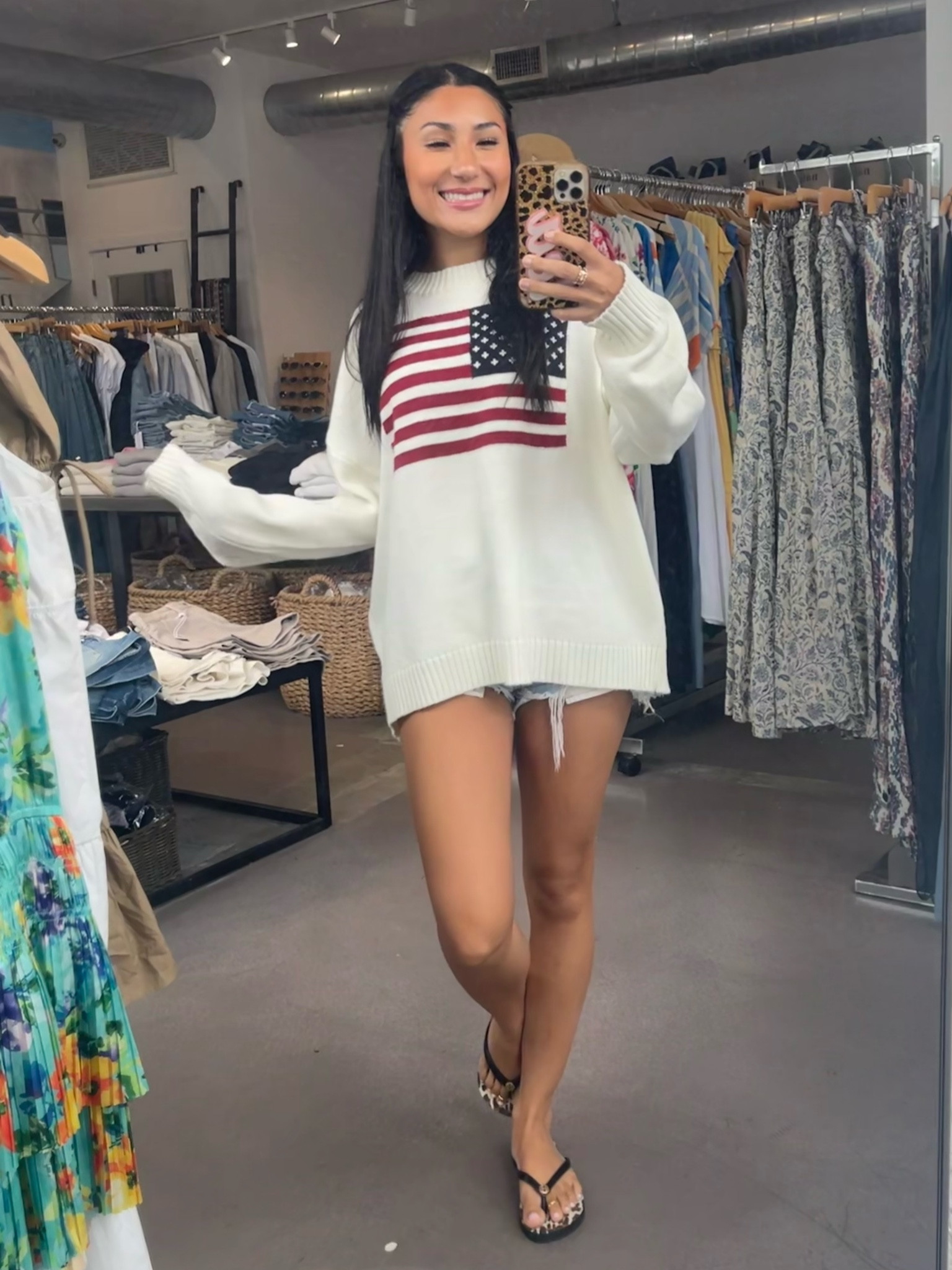 American flag sweater for 4th of July is a must! #americanflagsweater #4thofjuly #summeroutfit

#LTKStyleTip #LTKSummerEdit #LTKSaleAlert