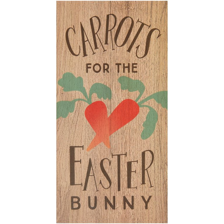 Way to Celebrate 5 x 10 Easter Wood Box Sign, Easter Bunny | Walmart (US)