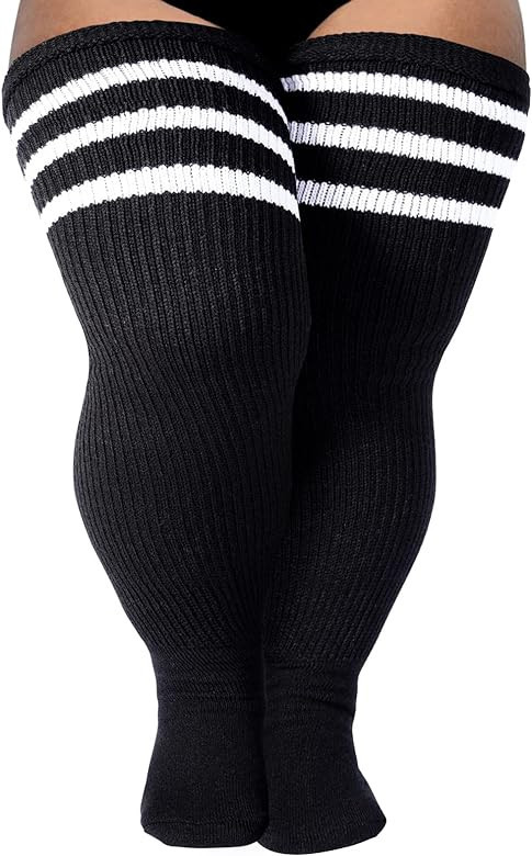 LOUSGUTA Plus Size Thigh High Socks for Thick Thighs- Extra Long Womens Cable Knitted Over Knee H... | Amazon (US)
