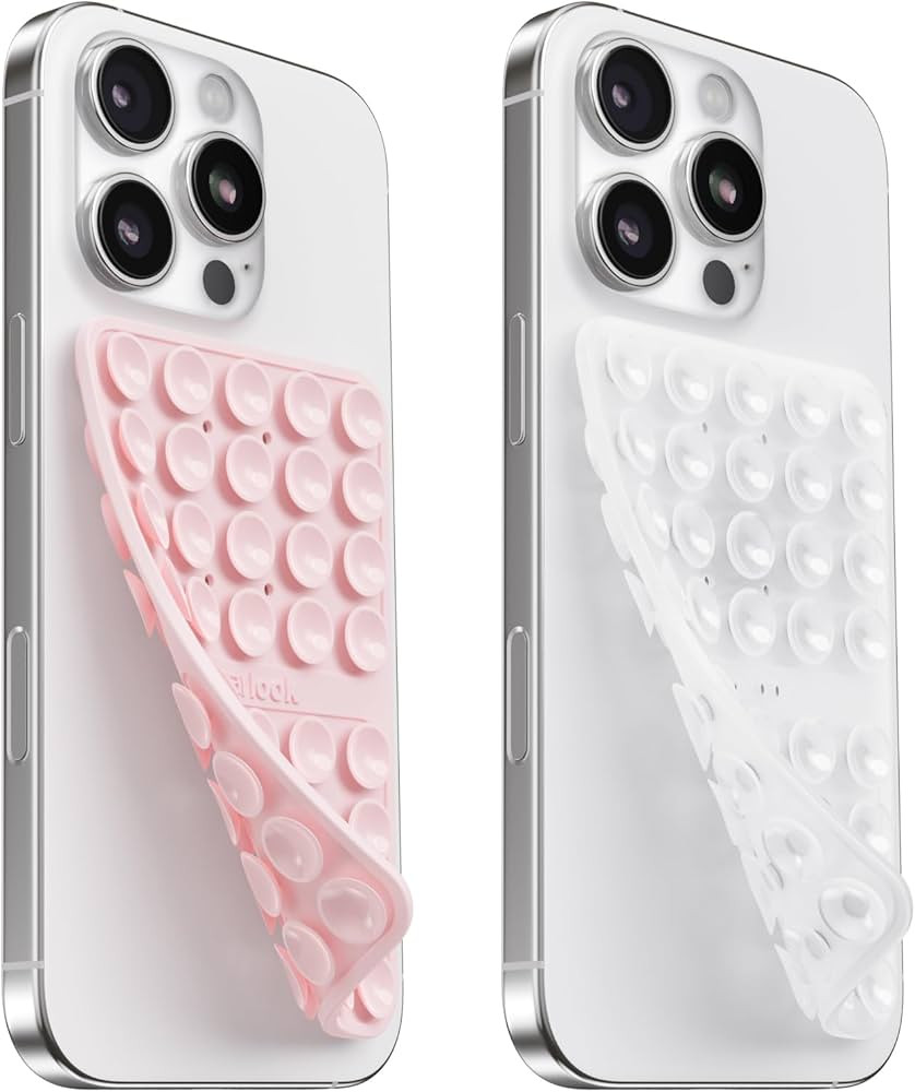 2PCS Silicone Suction Cup Phone Case Mount Double Sided, Hands-Free Phone Accessories Holder for ... | Amazon (US)