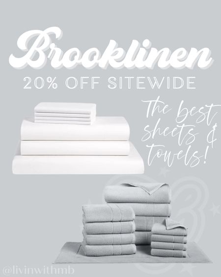 20% off sitewide at Brooklinen!

They have some of my favorite sheets, and THE BEST towels🤩

#LTKsalealert #LTKhome #LTKSpringSale