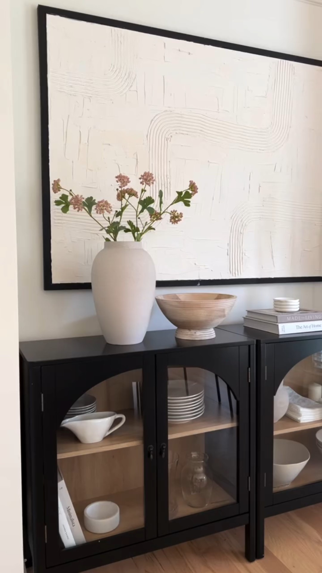 This arched cabinet is so good! I pushed two together to create a sideboard in my dining room and am loving how it looks!! 

 #homestyling #homestyle #homedesign #neutraldecor #neutralstyle #shelfstyling #archcabinet #targetstyle #targethome #modernorganic #neutralhome #diningroomdecor #ltkhome #diningroomdesign #targetstyle