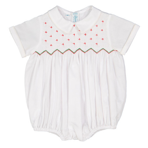 Smocked Diamond Holiday Creeper | Feltman Brothers