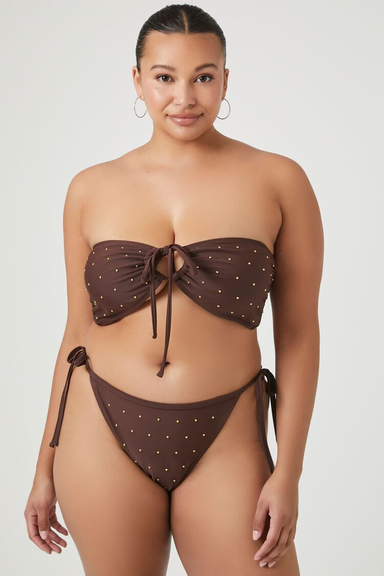 Plus Size Studded Bikini Bottoms | Forever 21