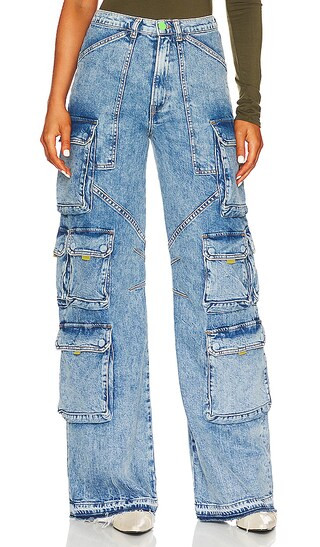Hudson Jeans X Zoe Costello Janis High Rise Wide Leg in Blue. - size 28 (also in 27) | Revolve Clothing (Global)