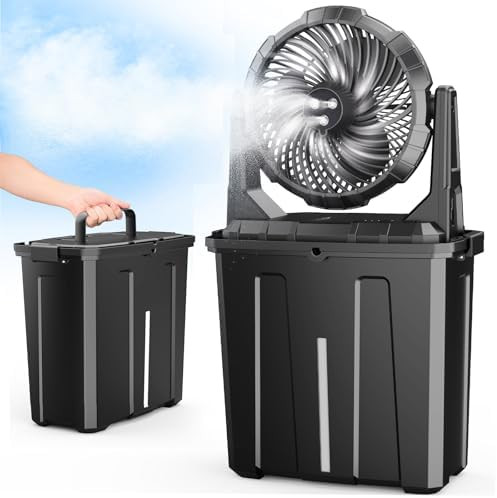 Ausic Portable Misting Fan, 9L 10-inch Outdoor Mist Fans for Outside Patios Cooling, 20000mAh Rec... | Amazon (US)
