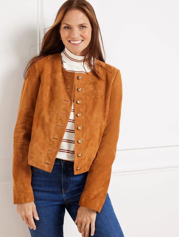 Suede Cropped Jacket | Talbots